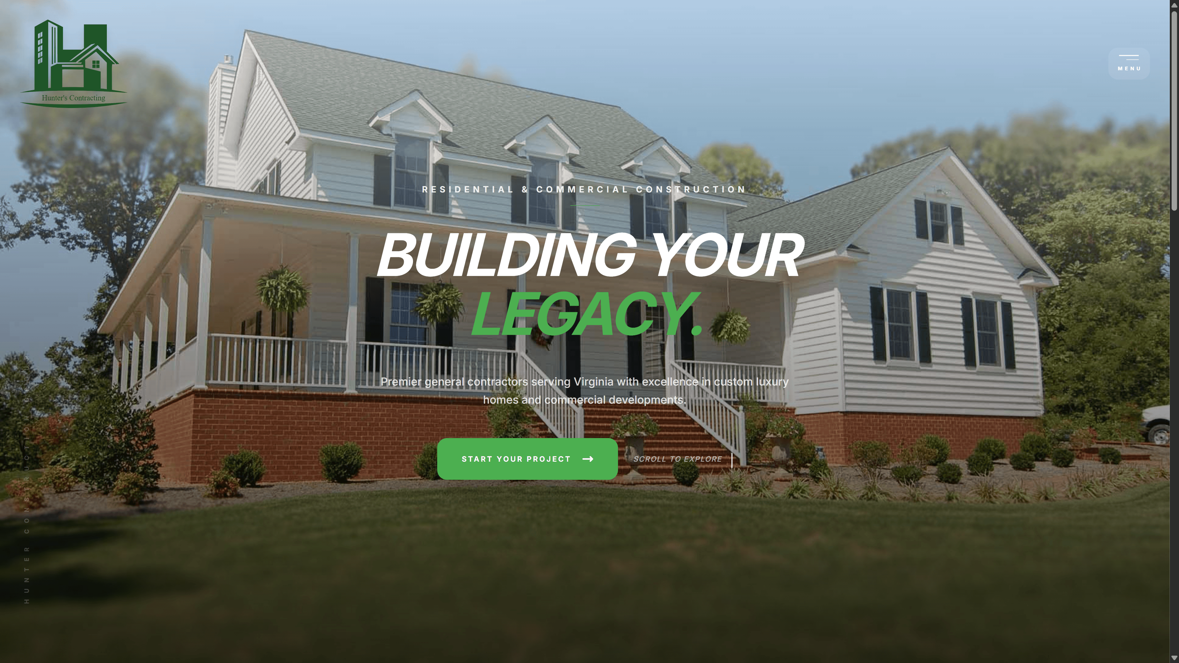 Content-managed public marketing website home page hero